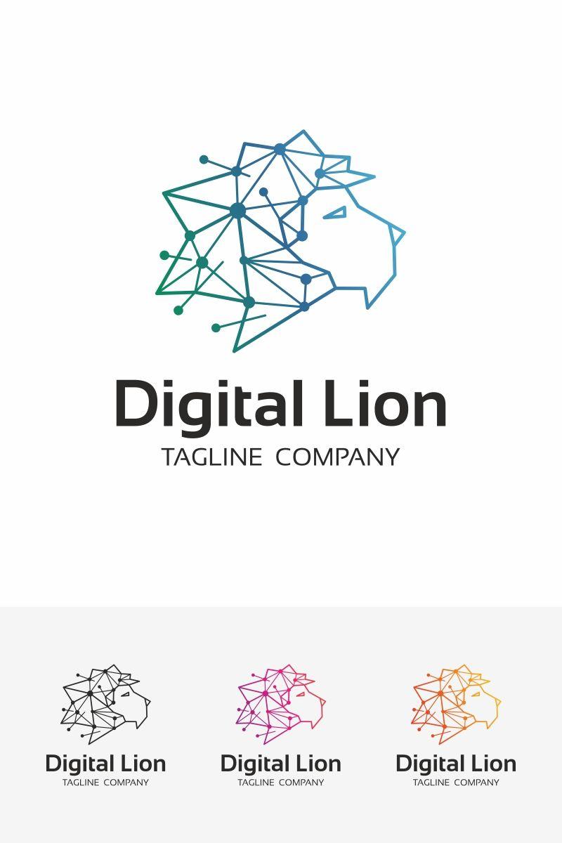 Company with Lion Logo - Digital Lion - Logo Template #67523