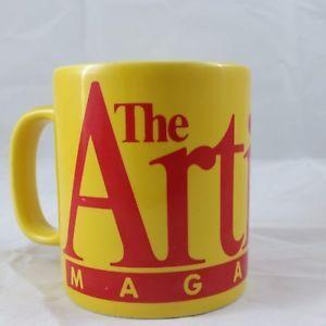 Red and Yellow Drink Logo - The Artists Magazine Mug Cup Yellow Red Logo Straffordshire England ...