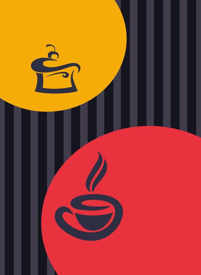 Red and Yellow Coffee Logo - Red And Yellow Vertical Stripes Background Material Coffee, Yellow ...