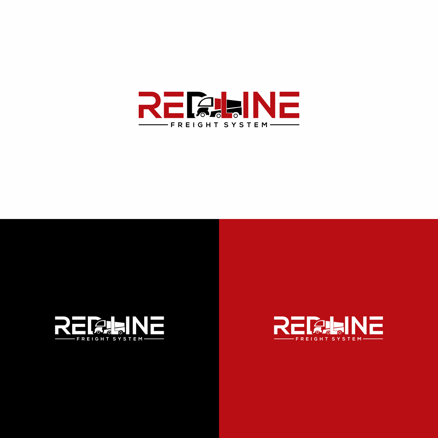 Red Line Company Logo - Playful, Elegant, Trucking Company Logo Design for Red Line Freight