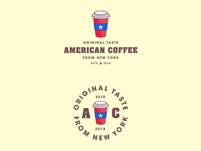 Red and Yellow Coffee Logo - American Coffee - Logo Concept by Tudorache Alexandru | Dribbble ...