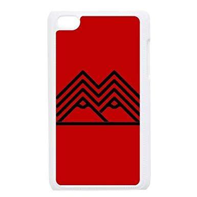 Red and White Peaks Logo - iPod Touch 4 Case White Peaks Icon Tnfat: Amazon.co.uk: Electronics