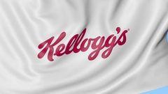 Kellogs Logo - Waving flag with Kellogg's logo. Seamles loop 4K editorial animation ...