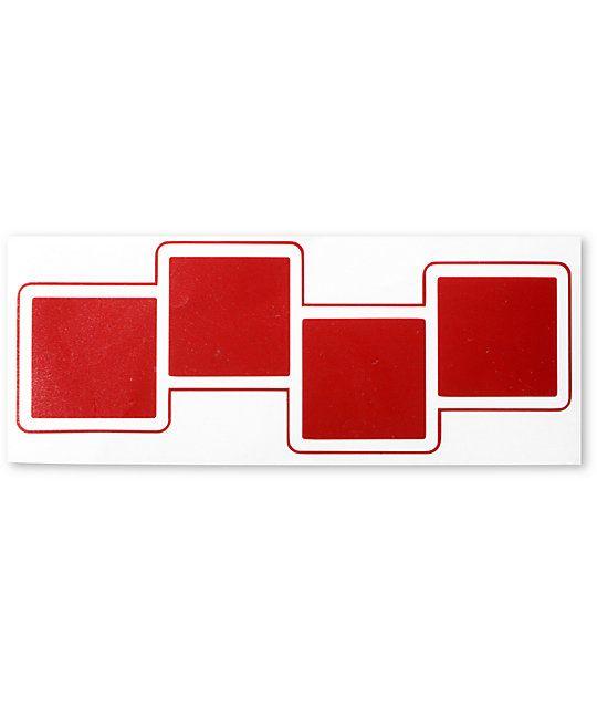 4 Square Logo - Four Square 4 Squares Red Die Cut Sticker