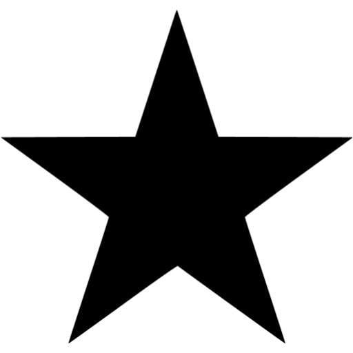 Black a Star Logo - Black star icon black star icons