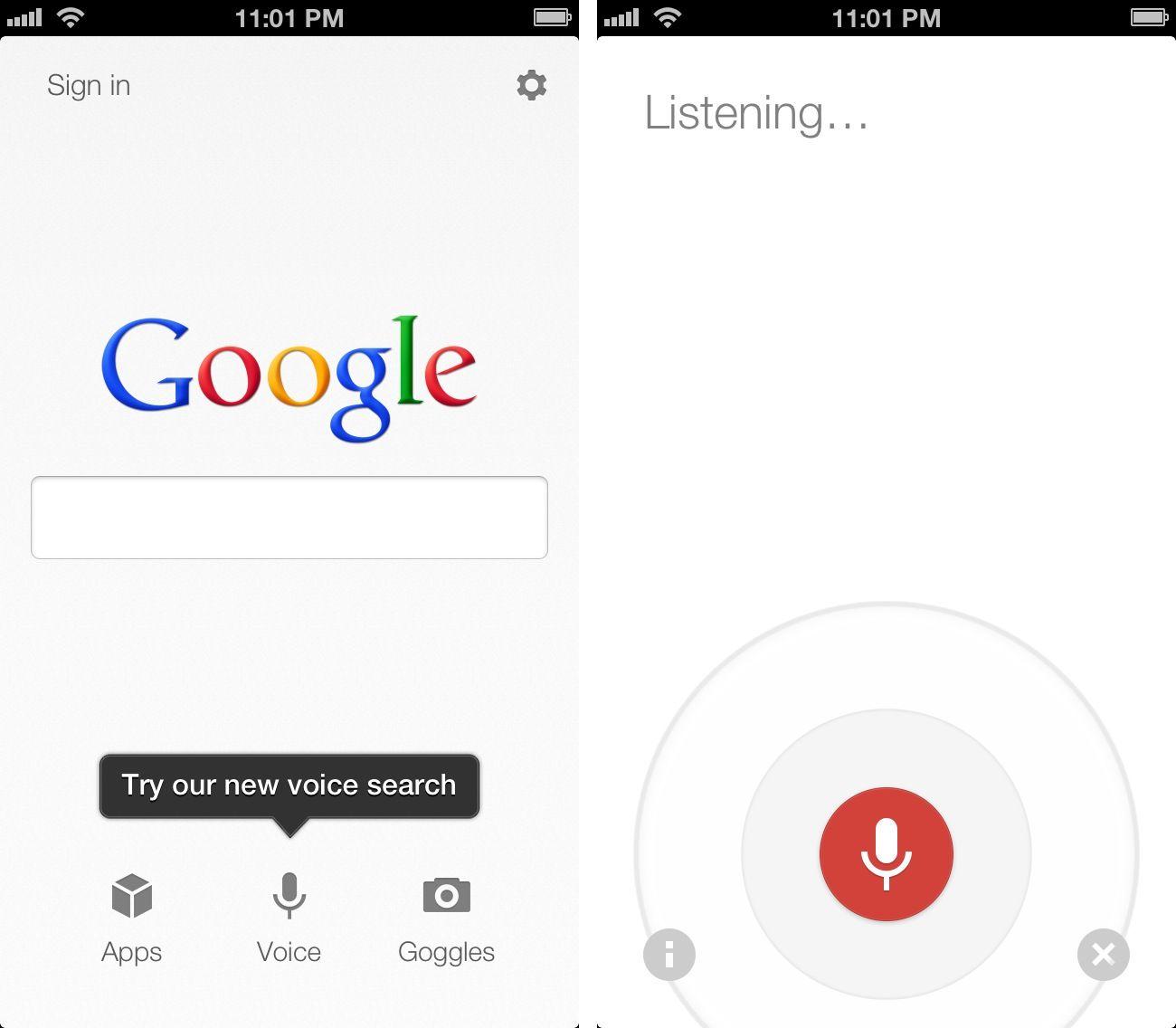 Google Voice Search App Logo - Google Voice Search for iOS: Not A Siri Competitor, Still A Solid ...