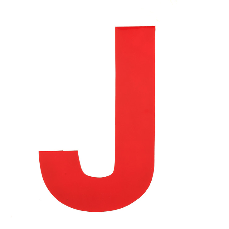 Red J Logo - Enamel Letter J Red