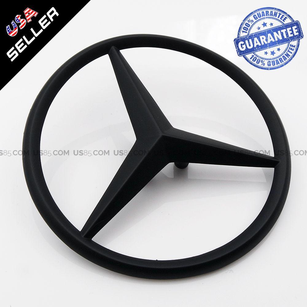 Black a Star Logo - Mercedes-Benz Genuine Matte Black Star Logo Back Trunk Rear Emblem ...