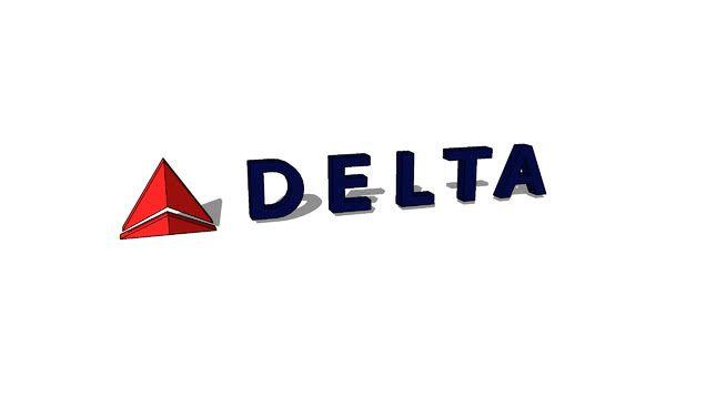 Delta Airlines Logo - Delta Airlines logo | 3D Warehouse