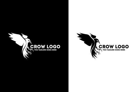 White Crow Logo - Crow Logo Logo Templates Creative Market
