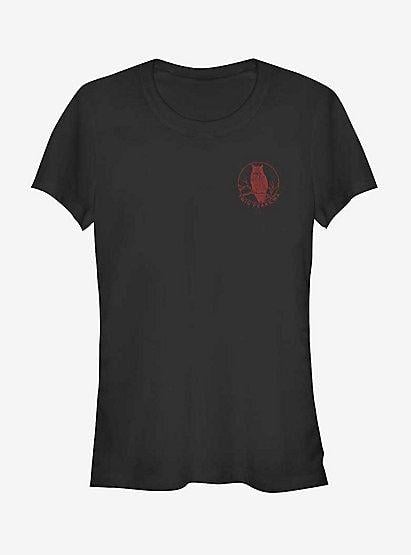 Red and White Peaks Logo - Twin Peaks Red Owl Badge Girls T Shirt