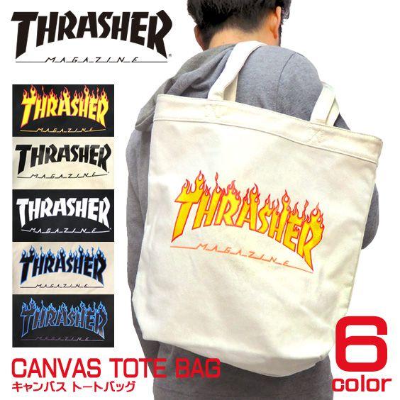 Canvas Magazine Logo - renovatio: THRASHER bag slasher tote bag men bag canvas shawl Lady's ...