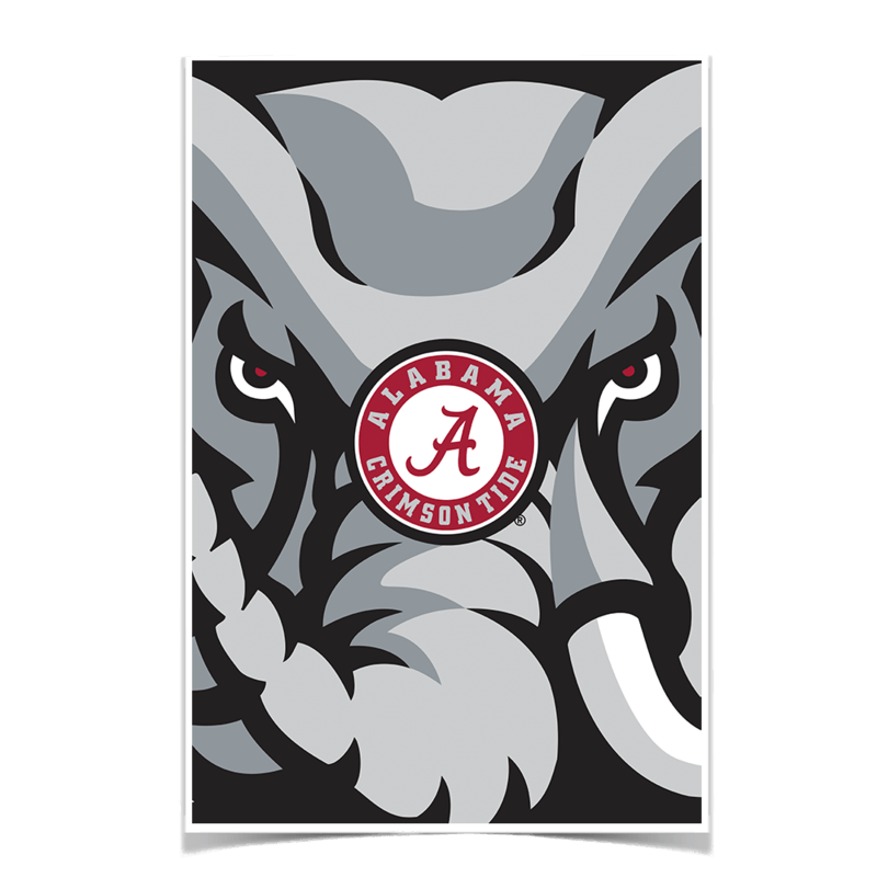 Crimson Elephant Logo - Alabama Crimson Tide Crimson Elephant Officially Licensed Wall Art
