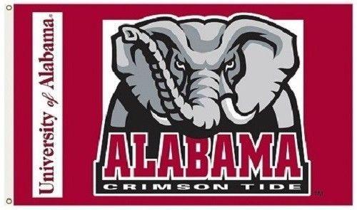 Crimson Elephant Logo - Alabama Crimson Roll Tide Flag 3x5 Banner College Football Elephant