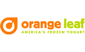 Orange with Green Leaf Logo - Orange Leaf - The Shops At Willow Park