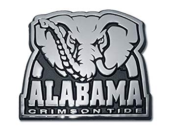 Crimson Elephant Logo - University of Alabama Crimson Tide METAL Auto Emblem