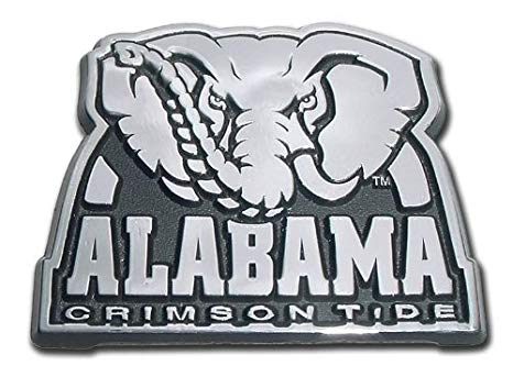 Crimson Elephant Logo - Amazon.com : Alabama Crimson Tide Premier Chrome Elephant Metal Auto
