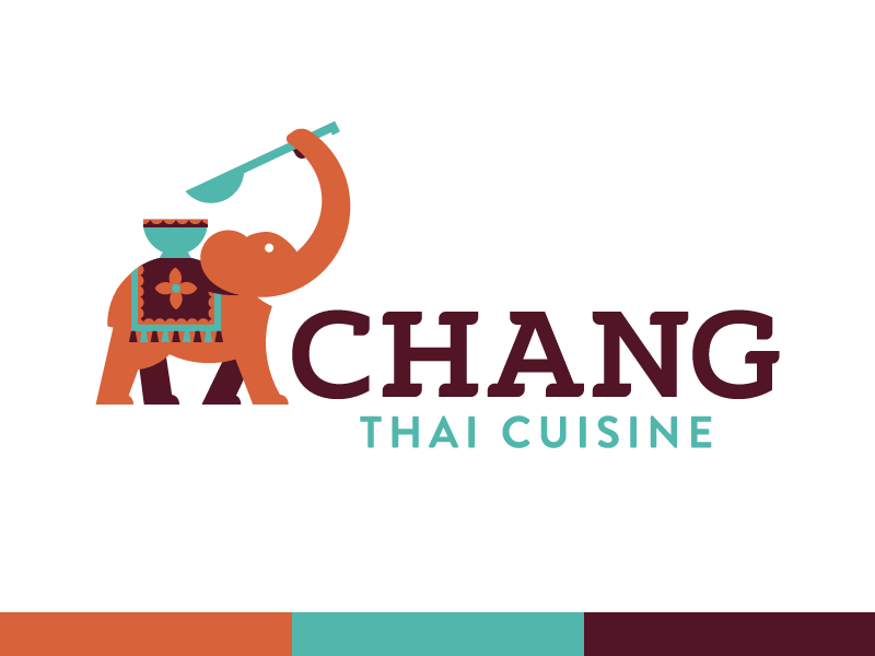 Thai Elephant Logo - Thai Restaurant Logo - New Skillshare Course by Dominic Flask ...