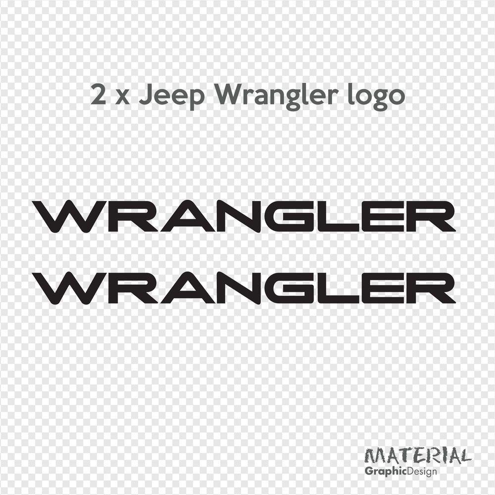 Jeep Wrangler 4x4 Logo - 2x Jeep Wrangler logo Sticker Decal SAHARA RUBICON X CAR