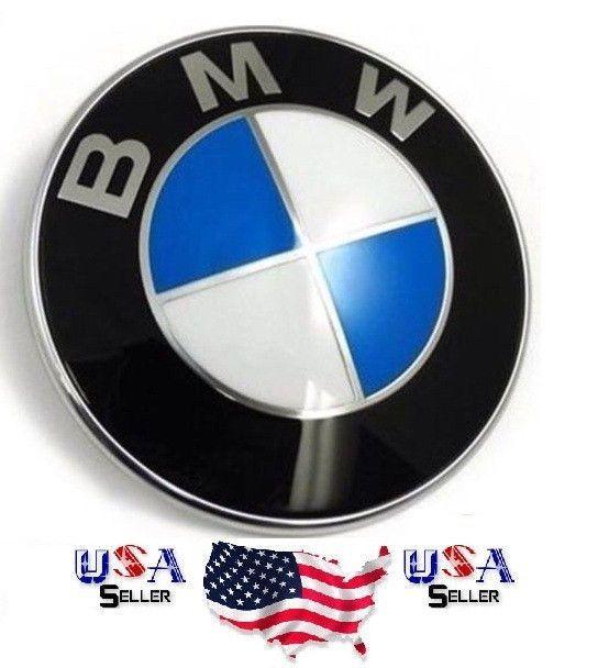 BMW Parts Logo - BMW Emblem 82mm 2 Pin Front Hood or Rear Trunk Logo Badge Decal