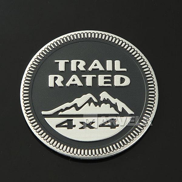 Jeep Wrangler 4x4 Logo - Trail Rated 4X4 Fender Trunk Logo 3D Emblem Badge for JEEP Wrangler ...