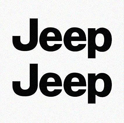 Jeep Wrangler 4x4 Logo - Jeep Logo Vinyl Sticker Decal of Two Wrangler Grand Cherokee
