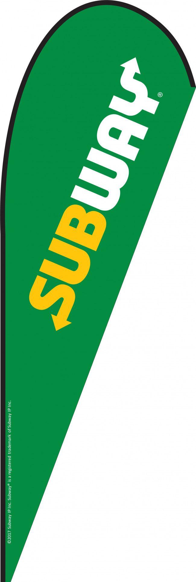 Green Teardrop Logo - Subway green Teardrop flag | Subway green Teardrop banner ...