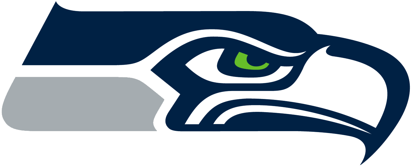 Blue Hawk Head Logo - Seattle Seahawks Primary Logo (2012) - Hawk head with green eye in ...