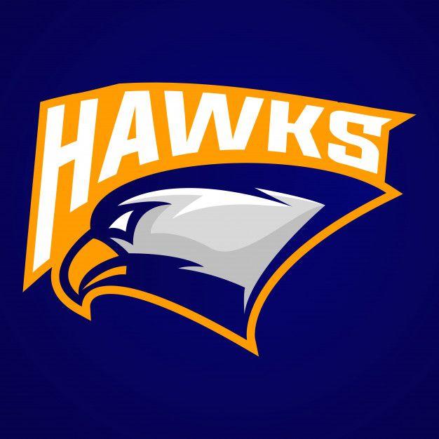 Blue Hawk Head Logo - Hawk head logo mascot for sport club Vector