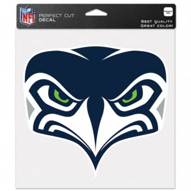 Blue Hawk Head Logo - Seattle Seahawks Hawk Head Logo - 8x8 Full Color Die Cut Decal at ...