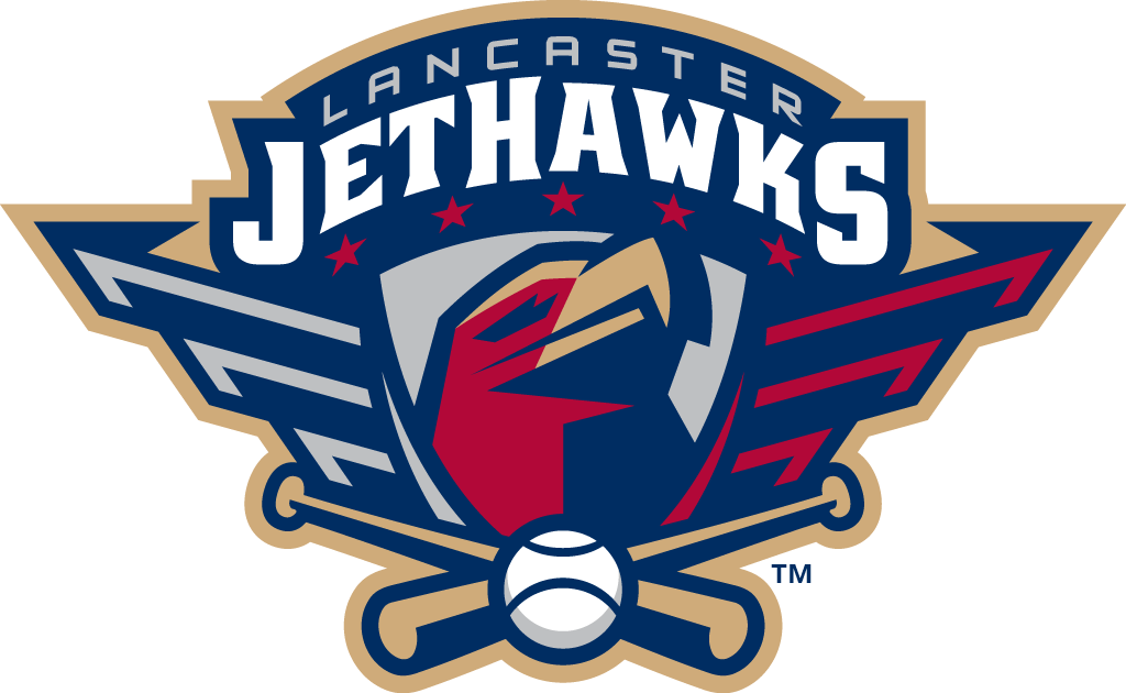 Blue Hawk Head Logo - Lancaster Jethawks Primary Logo League (CAL)
