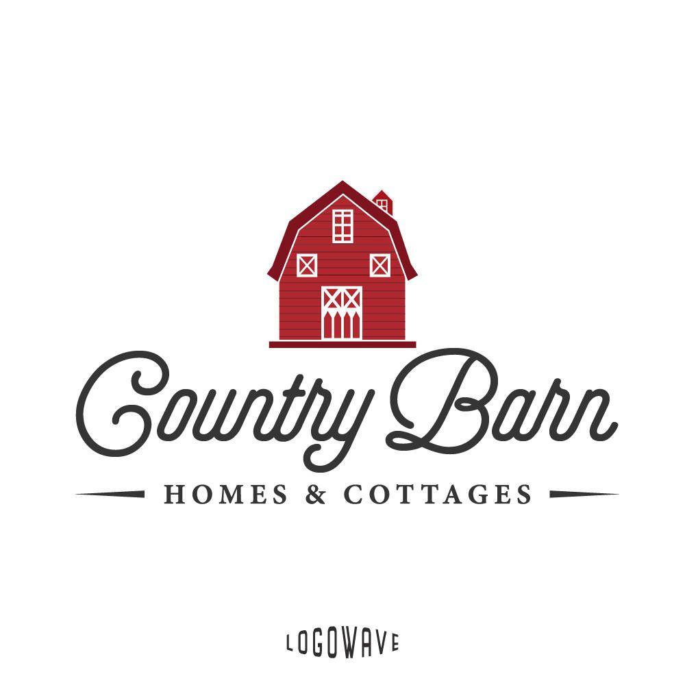 Custom Company Logo - Barn Logo. Country Company Logo. Cottage Logo. Homestead Logo ...