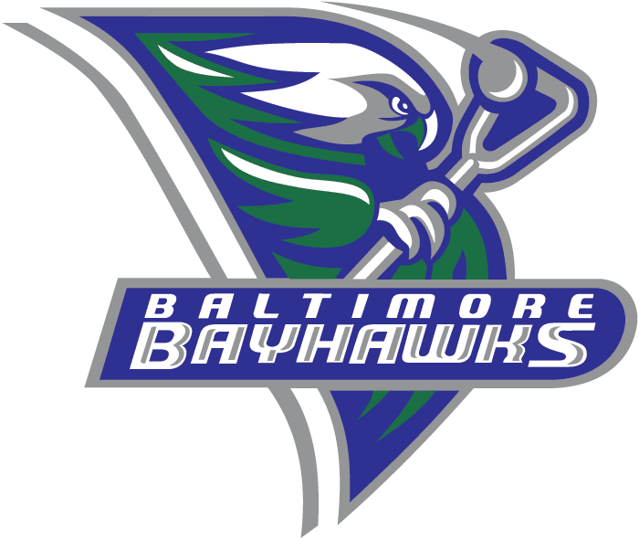 Blue Hawk Head Logo - Baltimore Bayhawks Alternate Logo League Lacrosse MLL