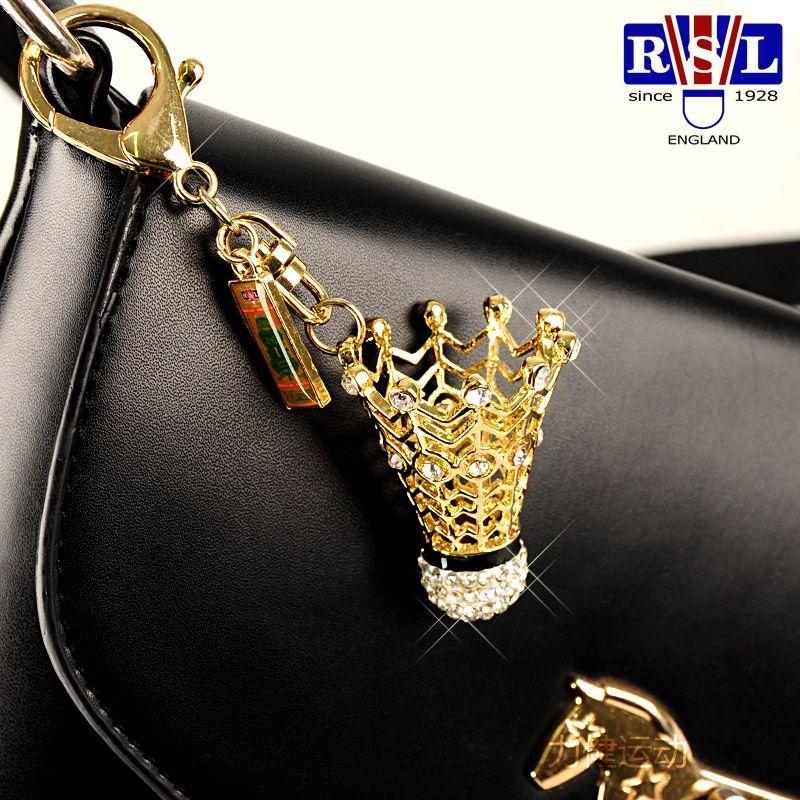 RSL Lion Logo - Genuine Asian lion dragon RSL mini badminton pendant beautifully boxed  metal jewelry Rhinestone keychain