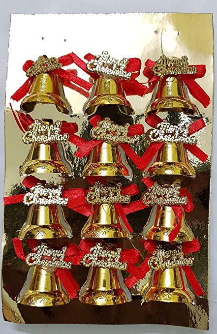 Amazon Christmas Logo - GOLD Christmas Bell Tree Trims / Christmas Decorations with Merry ...