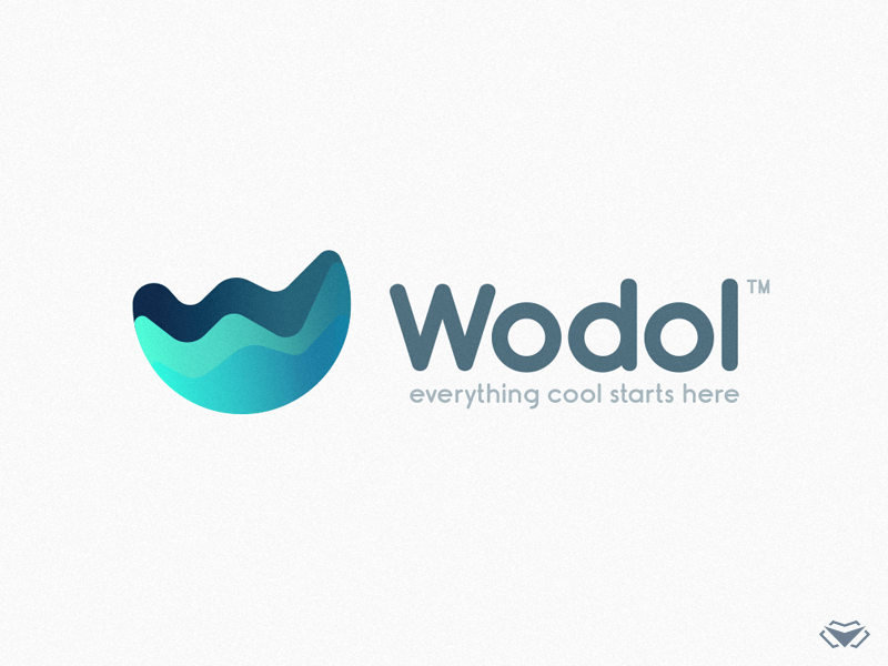 Cool Green Letter a Logo - Wodol Logo. Logos in General. Logos, Branding, Logo design