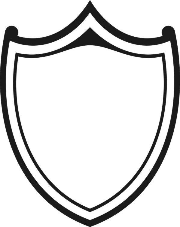 Black and White Shield Logo - black and white shield drawings logo