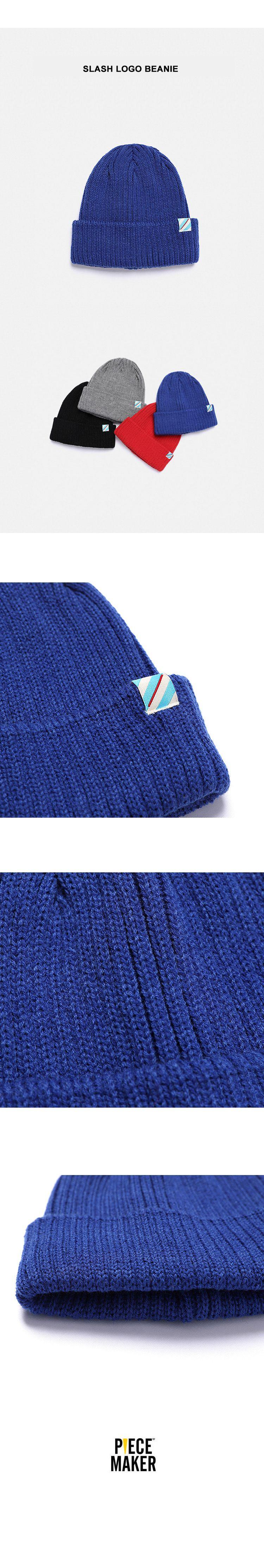 Blue Slash Logo - PIECEMAKER Slash Logo Beanie In Blue │Curated Collections of Global ...