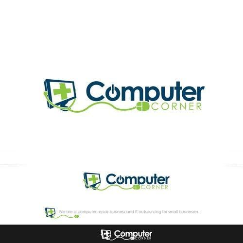 Small Computer Logo - Computer Repair Business Needs Logo- Computer Corner. Logo design