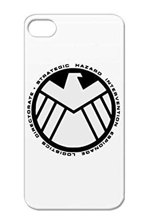Black and White Shield Logo - White S.H.I.E.L.D Logo Geek Miscellaneous Logo Vector S: Amazon.co