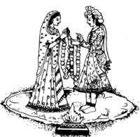 Marriage Black and White Logo - Wedding Symbols. Hindu Wedding Symbols. Wedding Clipart. Indian