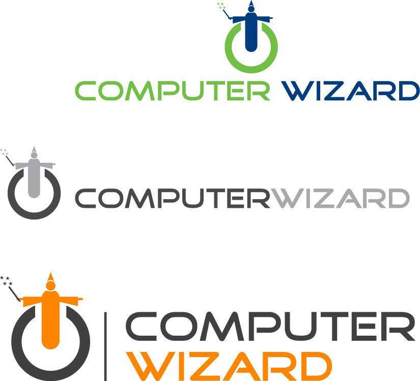 Small Computer Logo - Modern, Elegant, Small Business Logo Design for Computer Wizard
