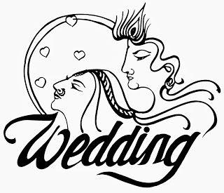 Marriage Black and White Logo - Wedding logo clipart - RR collections
