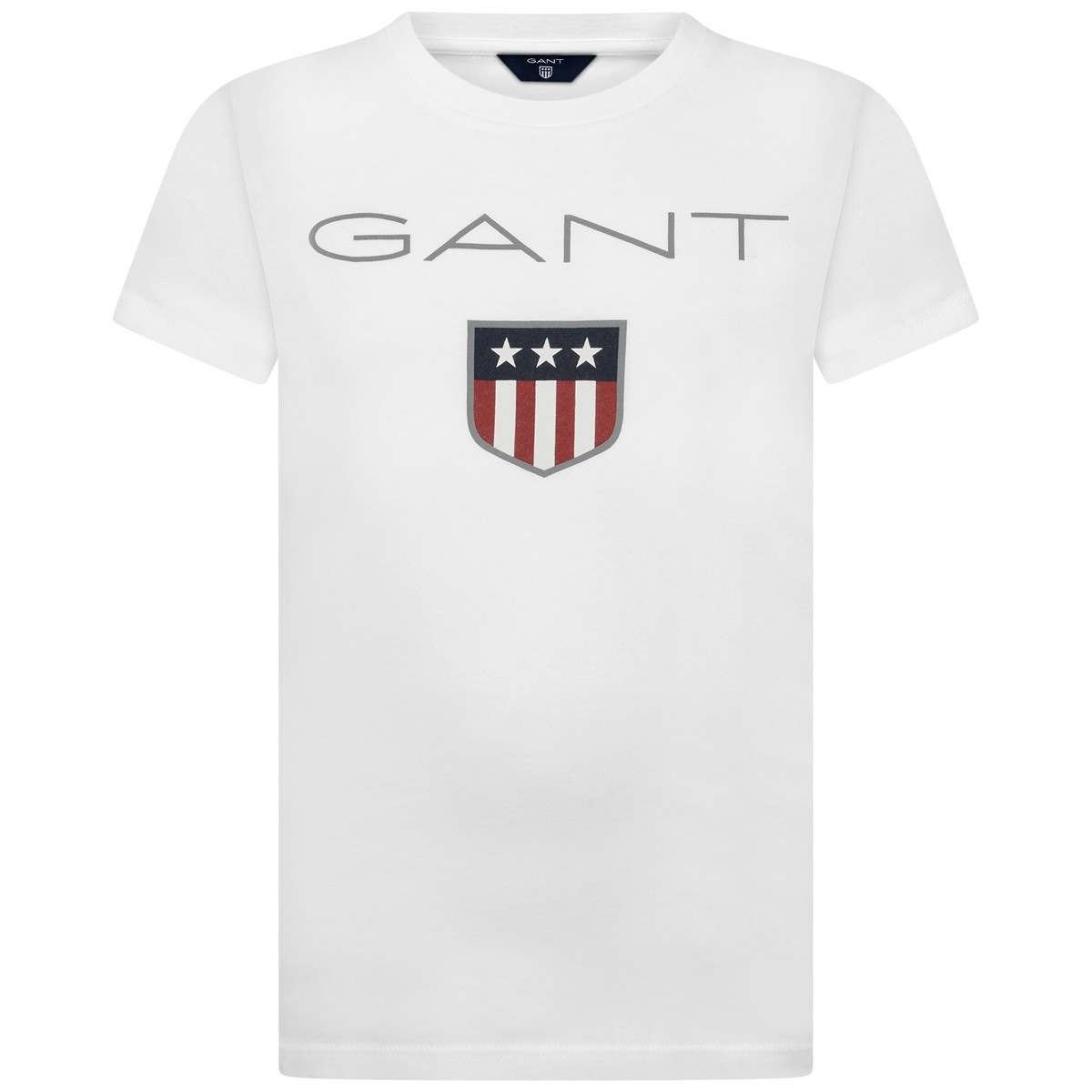 Black and White Shield Logo - Gant Boys White Shield Logo Top