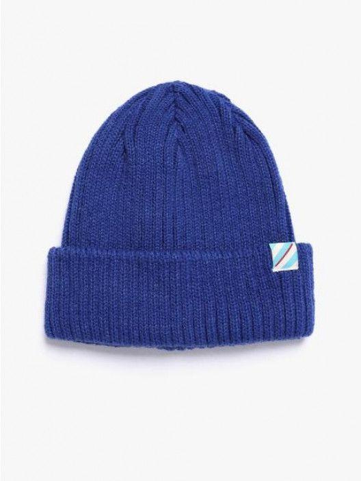 Blue Slash Logo - PIECEMAKER Slash Logo Beanie In Blue │Curated Collections of Global