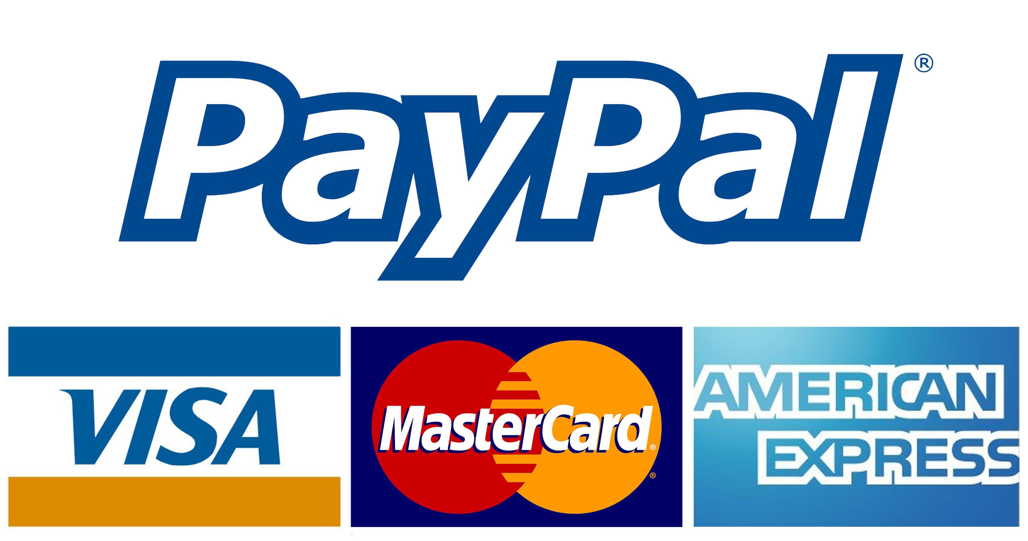 PayPal Visa MasterCard Logo - Payment methods