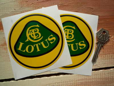 Black and Green Circular Logo - Lotus Black, Yellow & Green Circular Logo Stickers. 4 Pair