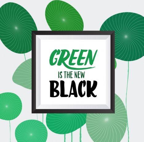 Black and Green Circular Logo - Natural leaves background green circles decor vectors stock