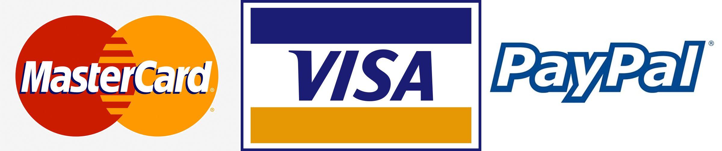 PayPal Visa MasterCard Logo - Make your reservations and bookings with Paypal – VISA – Mastercard ...