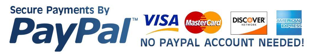 PayPal Visa MasterCard Logo - get instant access!